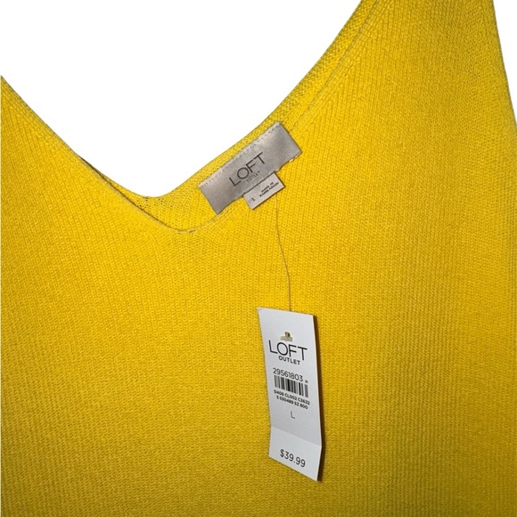 ⚡️NWT LOFT Bright Yellow Camisole Top Size Large - Picture 2 of 3
